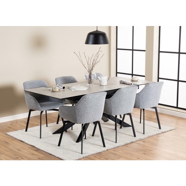 Stół Irwine 168/210x90cm grey Anista - ACTONA